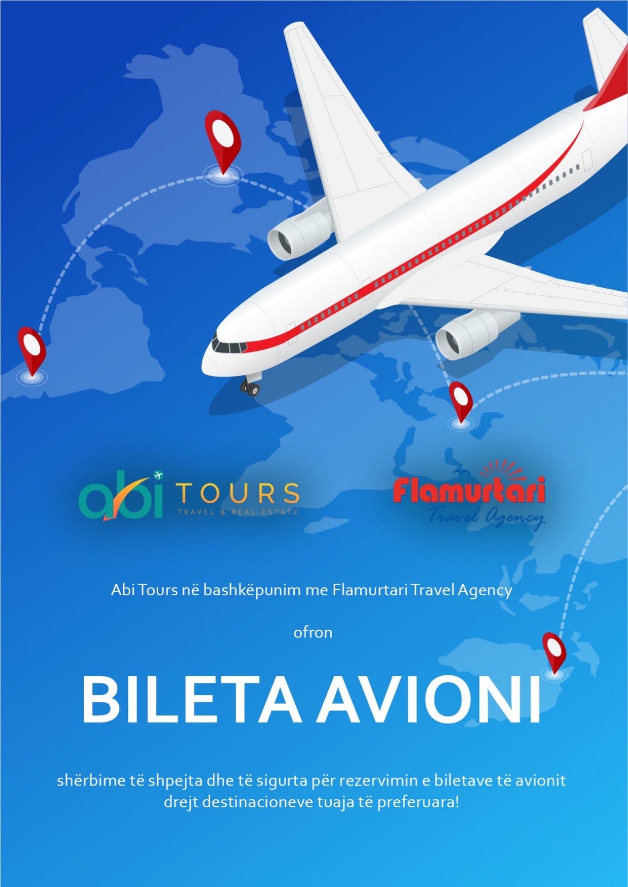 Rezervoni Biletat e Aeroplanit në ABI TOURS