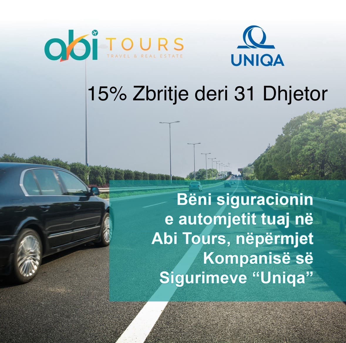 Siguroni automjetin tuaj në ABI TOURS nëpërmjet UNIQA